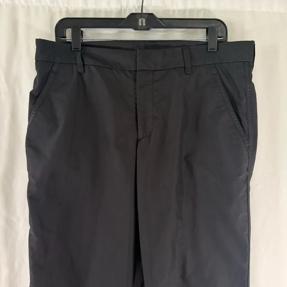 J. Lindeberg Golf Pants Men's 34x32 Black Flat Front Slash Pockets Tech Fit
